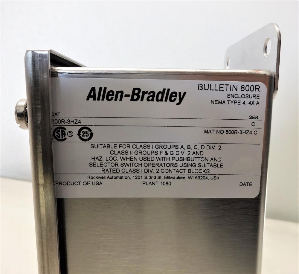 Allen Bradley 3-Hole Push Button Enclosure, 800R-3HZ4